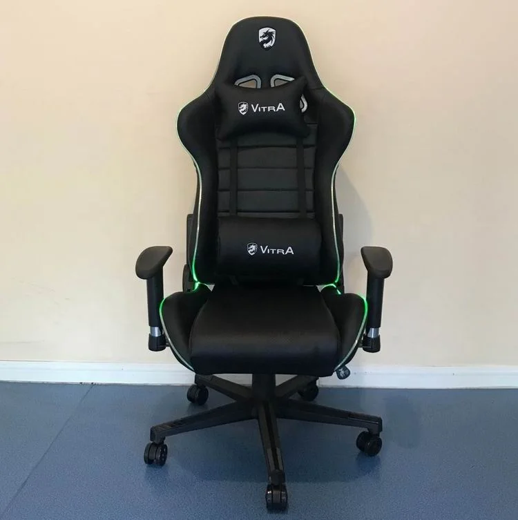 WSZ 1001 Fashionable In Stock Leather Breath Gaming Racing Furniture Gamer Desk Table Chair For Gamer With RGB Light Speaker