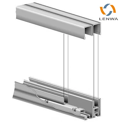 LENWA ALUMINIUM sliding glass door tracks system for bathroom or shower room