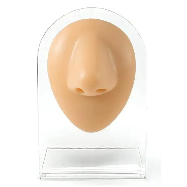 Yizhi Silicone Nose Ear Nipple Ring Display Model with Stands for Faux Real Artificial Piercing Model Display Piercing Jewelry