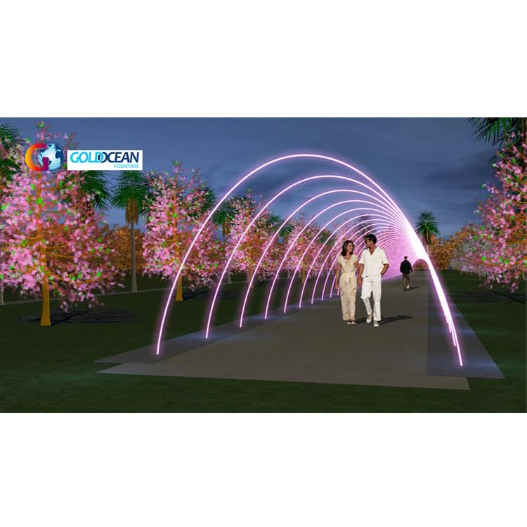 Садовый волновой прыгающий фонтан DMX512 со светодиодной подсветкой, музыкальный танцевальный плавучий ламинар, струйный водяной фонтан