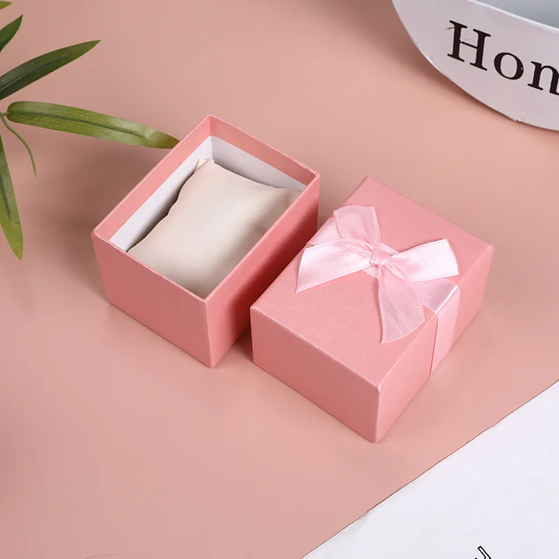 Simple Birthday Gift Box Jewelry Box Brown Pink Luxury Empty Retail Collection Paper Long Watch Box for Gift