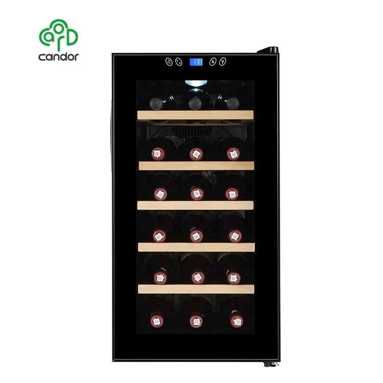 Candor custom 18 bottle thermoelectric wine chiller wine cooler with LCD display and touch screen control