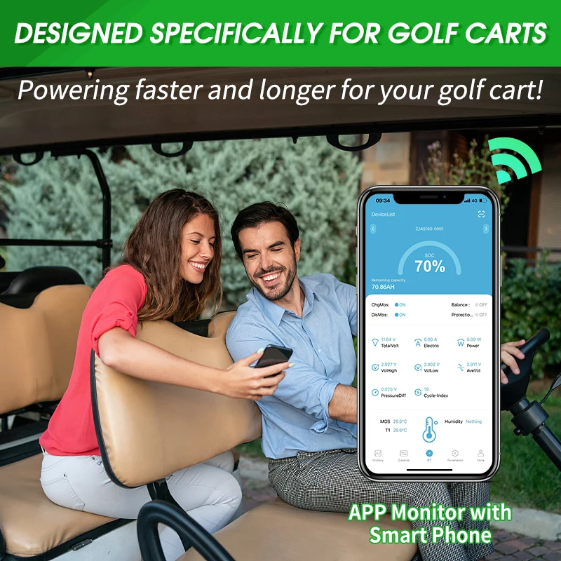 golf cart lithium battery 48v golf cart 36v lithium battery with bluetooth with heating US stock EU stock warehouse price