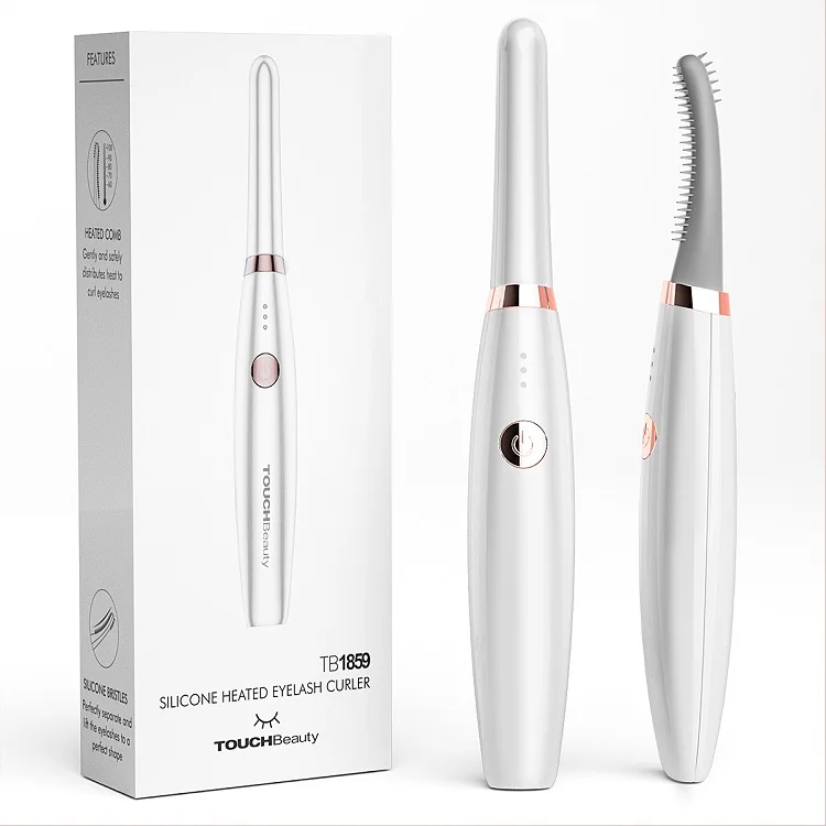 TOUCHBeauty Eye Beauty Tool Rechargeable Heated Eyelash Curler Fast Heating silicone pad Curler TB-1859