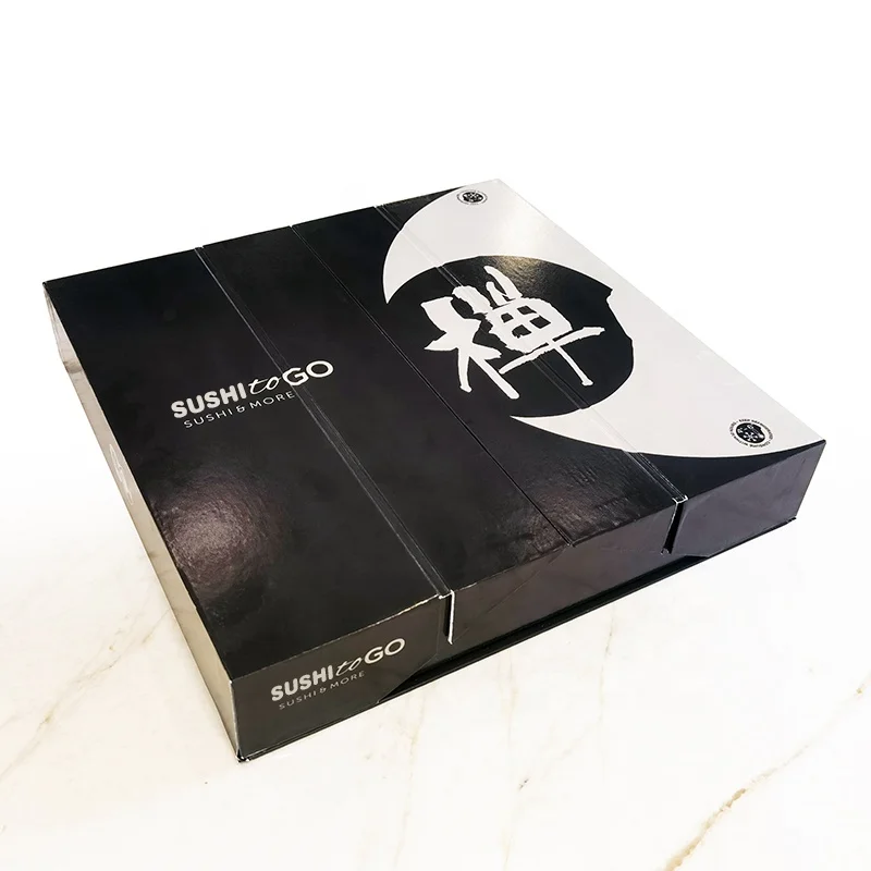 Design custom high quality disposable takeaway paper sushi gift box sushi to go packaging box