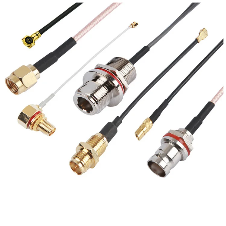 Coaxial Cable 50ohm 70ohm RG174 RG59 RG6 RG8 RG11 RG213 RG214 RG58 SMB SSMA TNC BNC UHF N F Coaxial Connector RP-SMA Cable