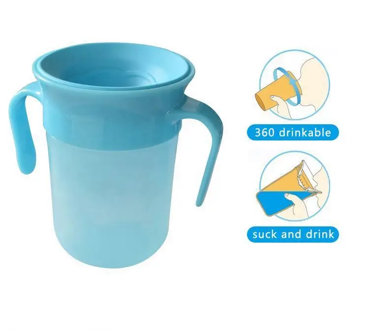 Детские бутылочки для воды Sippy тренировочная чашка 360 Волшебная детская кормушка товары для кормления Детские Бутылочки для воды Sippy тренировочная чашка с ручкой