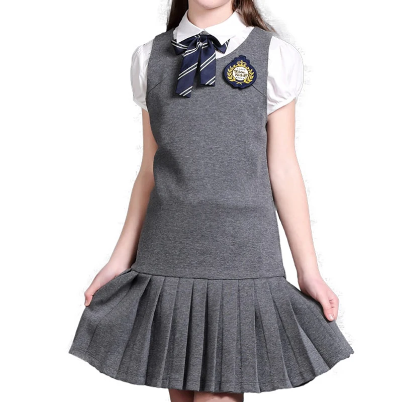 hot school pinafore uniform for primary and middle school girls