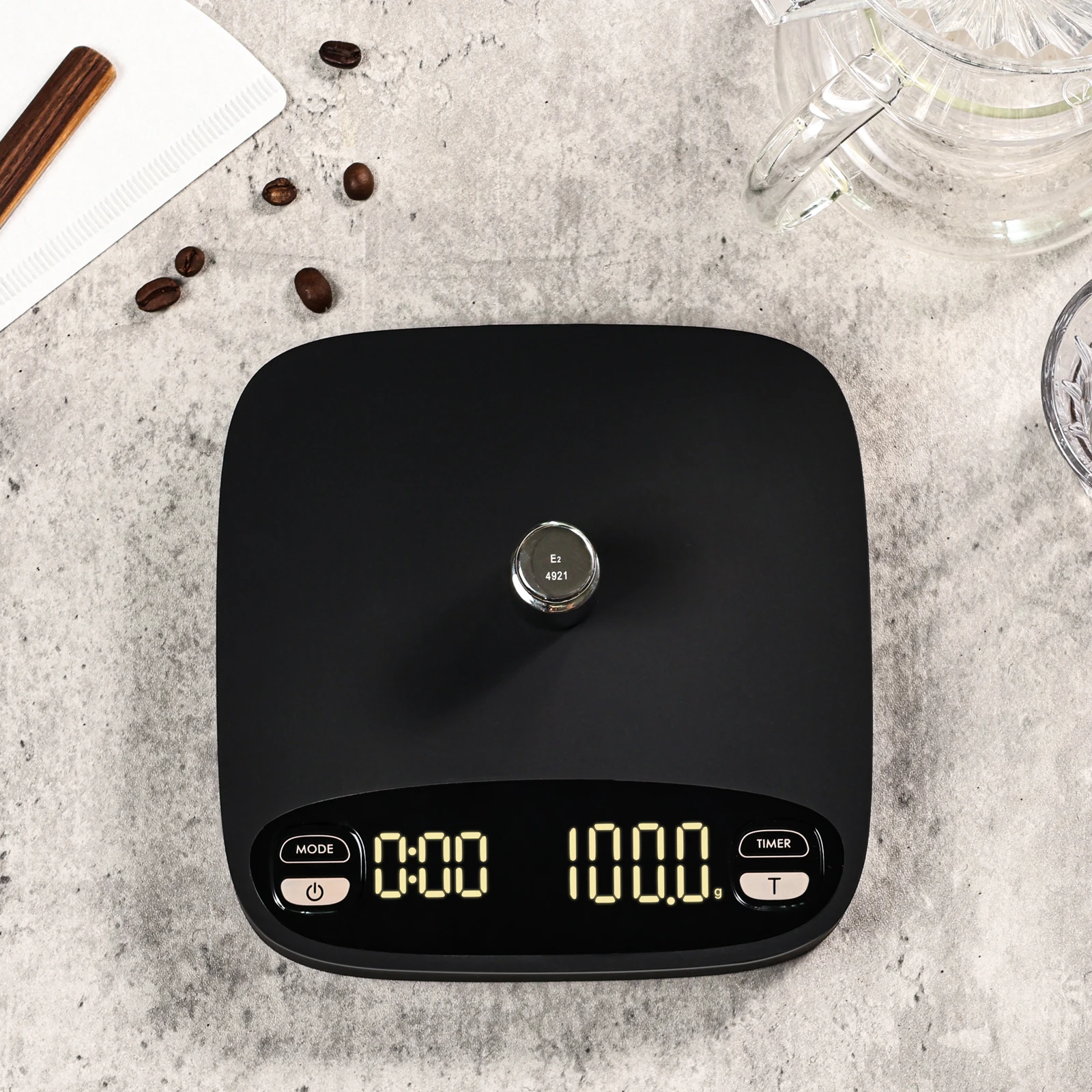 2024 New Calorie 2kg Coffee Scale black & white digital coffe household scales four Four modes Manual automatic espresso scale