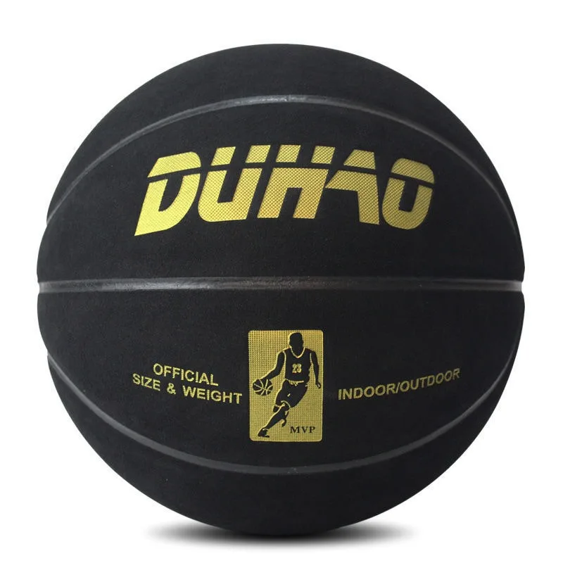Professional Custom Official size 7 PU Leather Indoor outdoor Black Basketball Ball for Racing Ballon de Basket