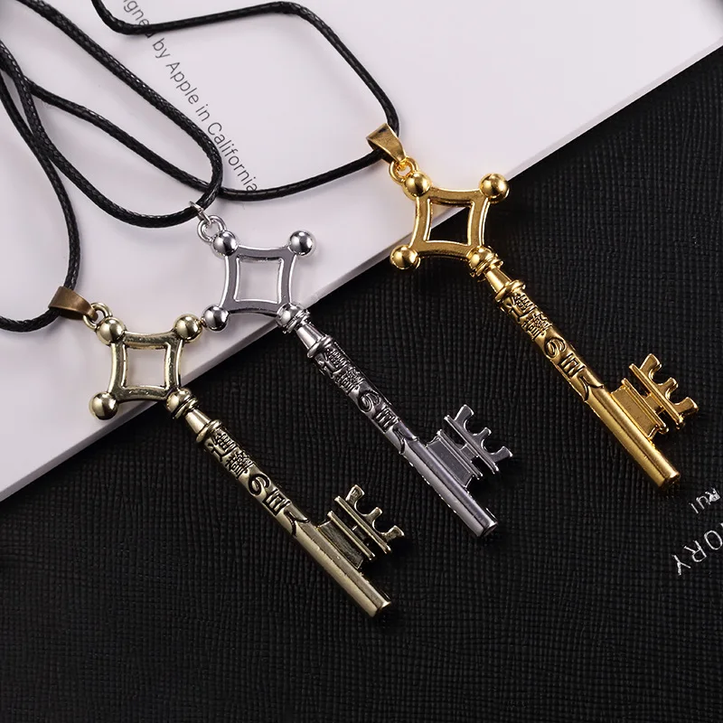 3pcs/set Anime Series Alan Key Wings of Freedom Investigation Corps Souvenir Attack On Titan Necklace Keychain