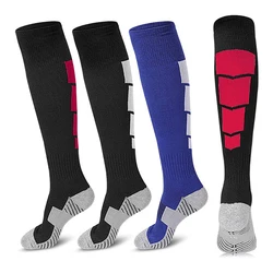 Hot Sell Breathable Knee High Black Sport Football Custom Socks
