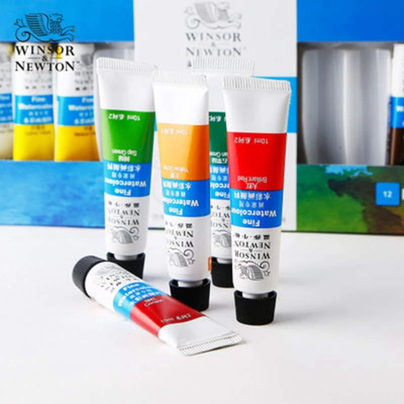  Winsor and Newton 12/18/24/36 цветов 10 мл профессиональные художественные пластиковые трубки Набор акварельных красок