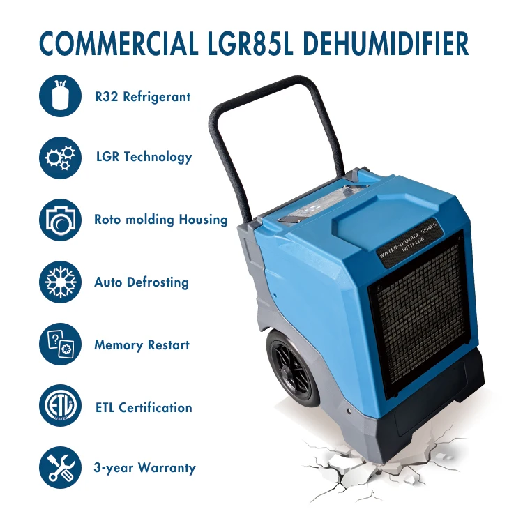 Wholesale Price R32 85 Pints LGR Flood Restoration Dehumidifier Machine