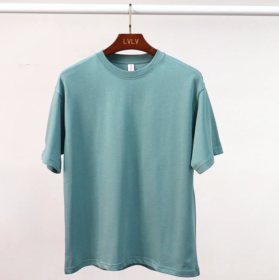 280g heavy cotton oversize t shirt mens thick t shirt blank drop shoulder tshirt oem printing