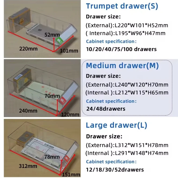 Heavy Duty Storage Drawers Cabinet Tools Box 75 Drawer Parts Storage Multi Drawer Metal Box Electronics Parts Bin Shelf