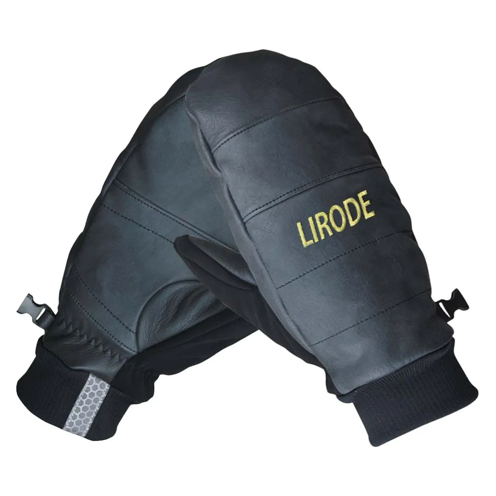 Cold Weather Waterproof Snowboarding Skiing Snow Mitts Gloves with Fingers Outdoor Winter Warm Black Ski Mittens for Men Women