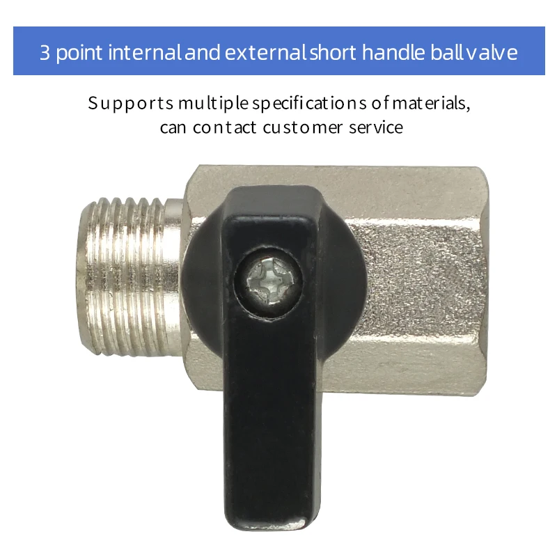High Quality Ball Valve 3/8 Internal and External Short Handle Ball Valve Stainless Steel Clamp Ball Valve