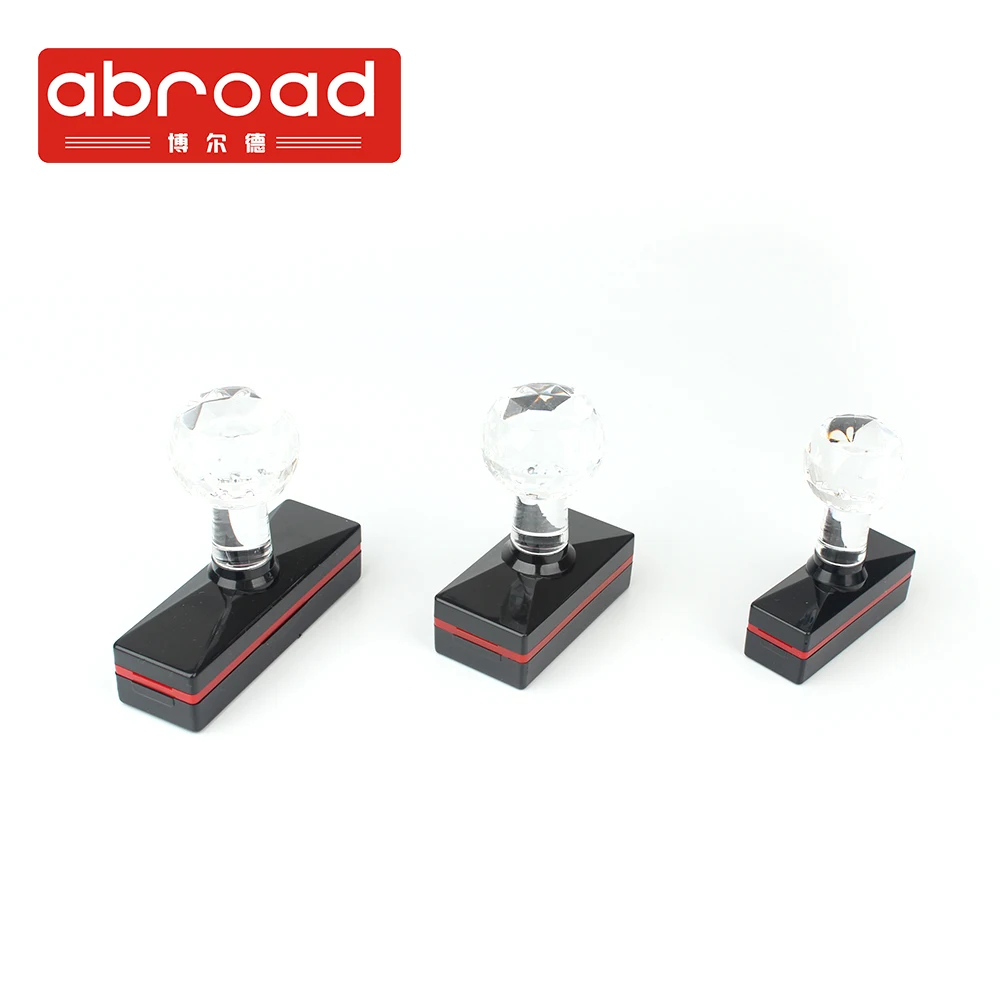 Rectangular manufacture different size crystal handle rubber stamp