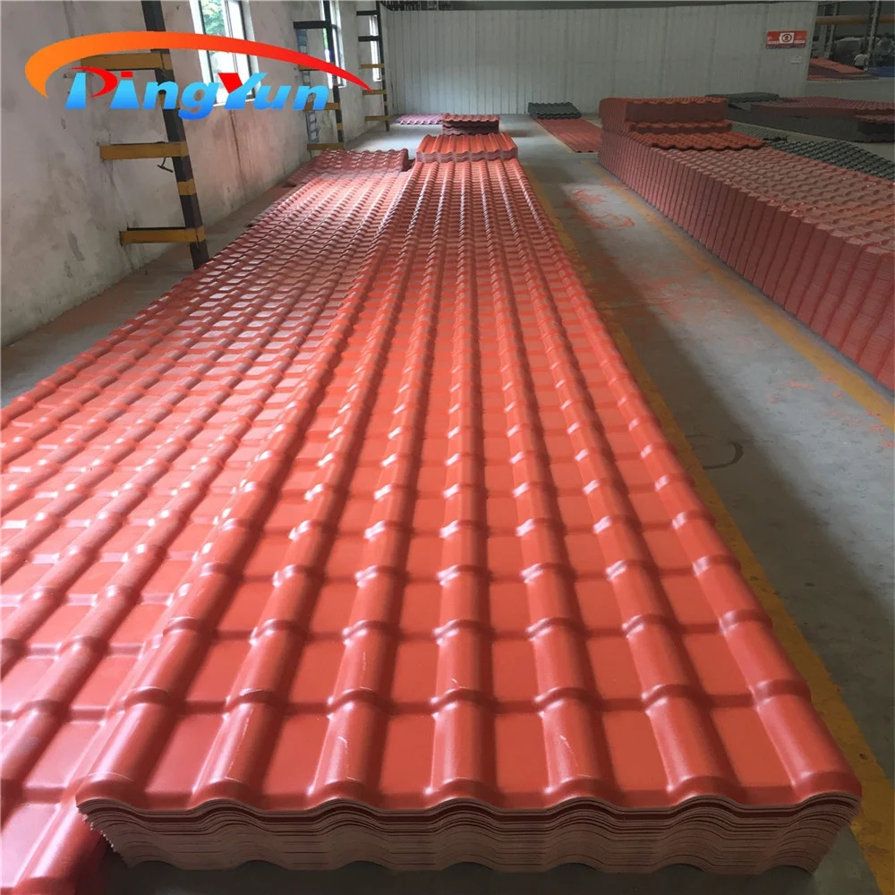 Fireproof asa upvc plastic pvc roofing sheet bent tiles for shed