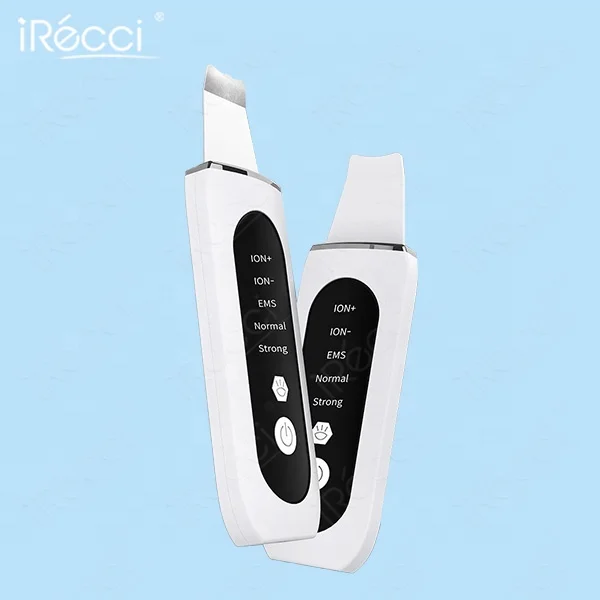 Home use portable deep clean facial spatula machine ems ultrasonic skin scrubber with for face skin care