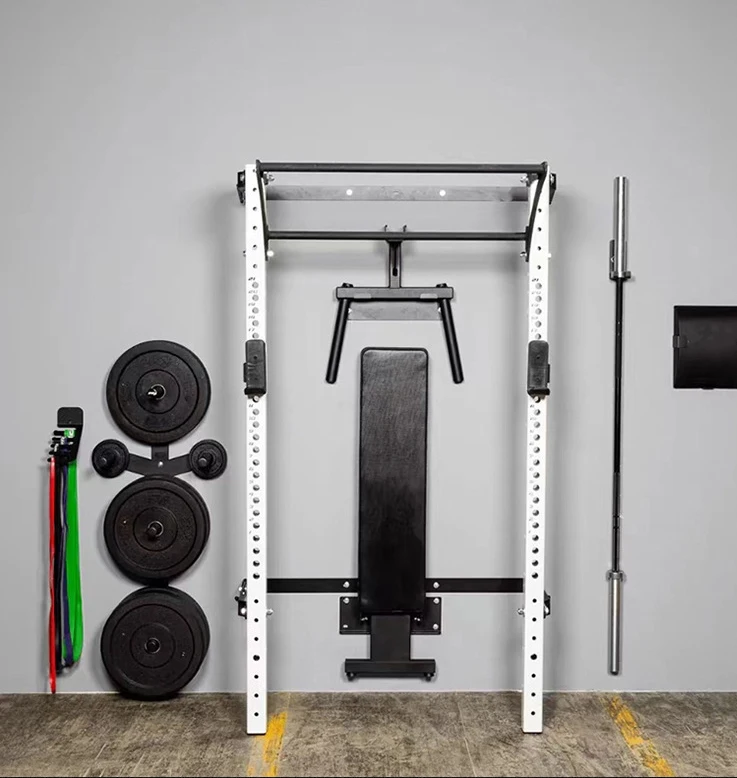 Home Gym Exercise Multi-Function Fitness Equipment Load 800 kg Wall-Mounted Folding Power Squat Rack