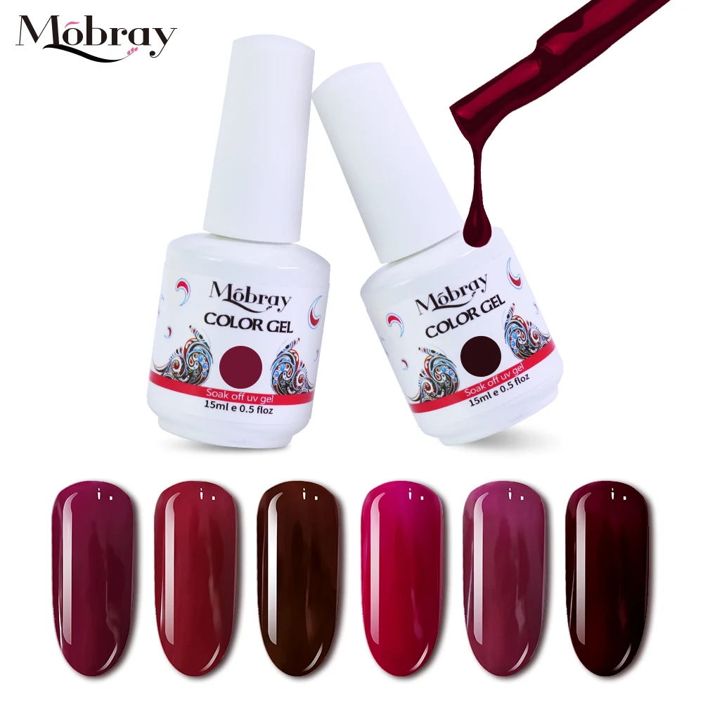 15 ml Cherry color gel Soak Off Gel Nail Polish Varnish Manicure