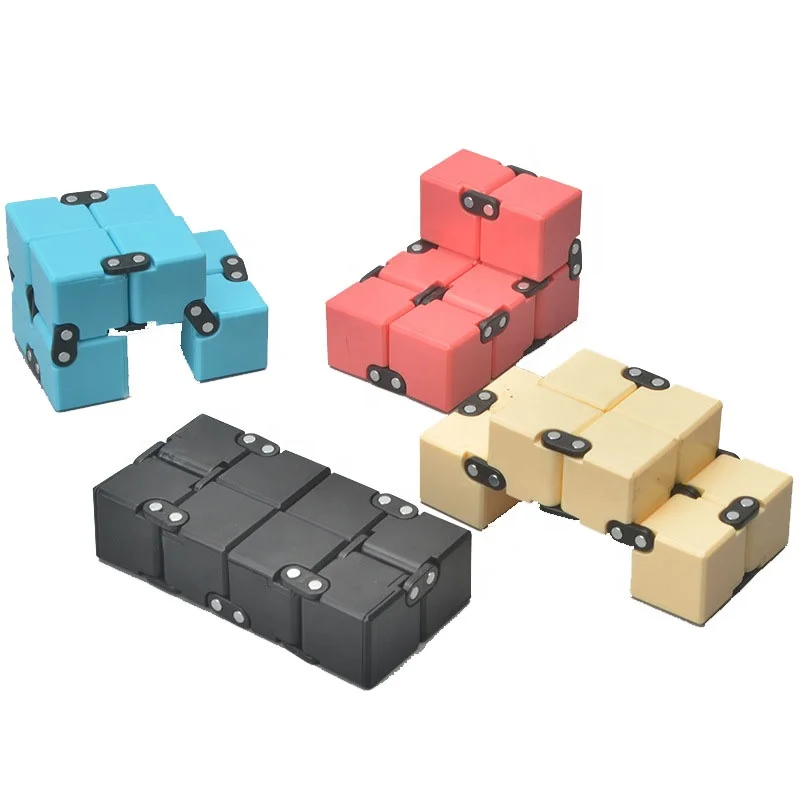 Hot sales macaron color anti anxiety stress magic infinity cube pop cube finger toy intellectual fidget toys