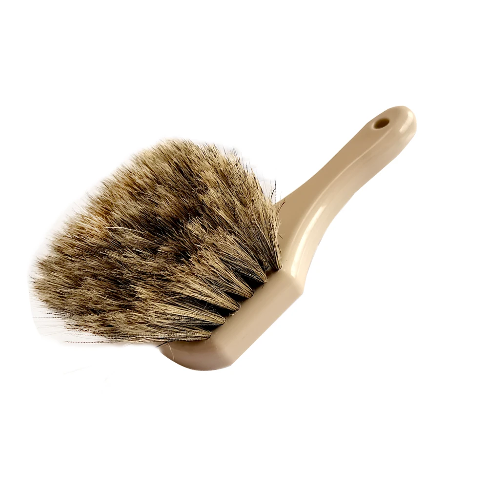 Natural Boar Hair Wheel Brush hogs hair car wash brush