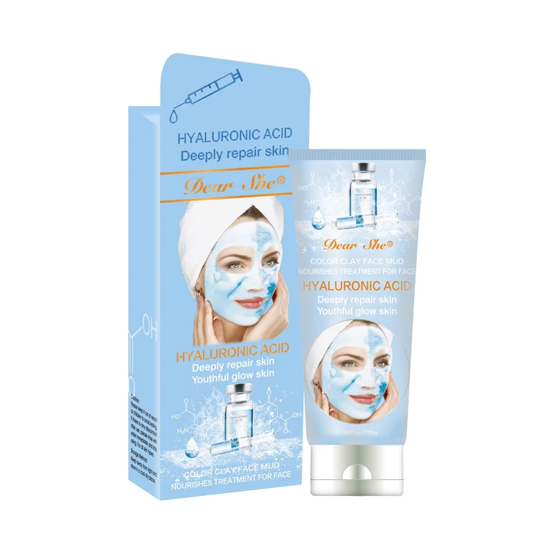 Latest china new model Private label dear she aloe vear deeply soothes hydrated skin color clay facial  mud mask for skin care