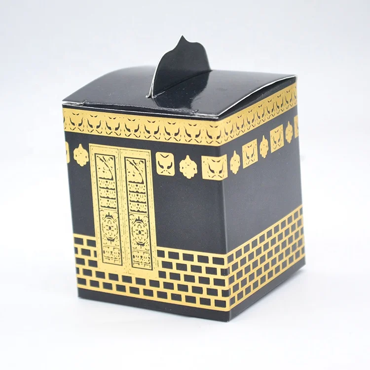 Ramadan decorations hajj mecca pilgrimage gold foil printing kaaba box