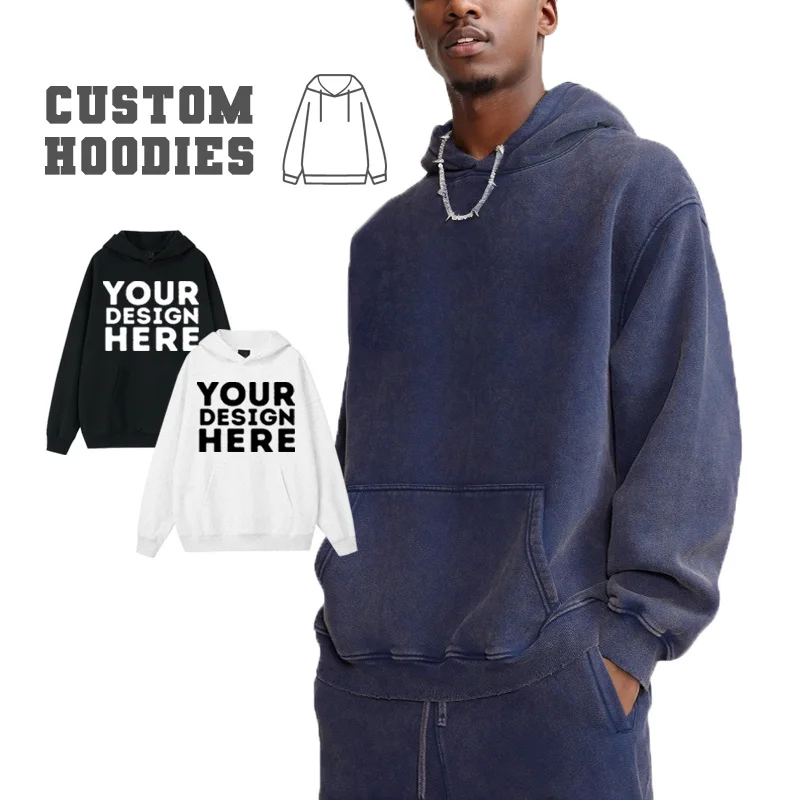 Винтажная вымытая толстовка с 3D-принтом