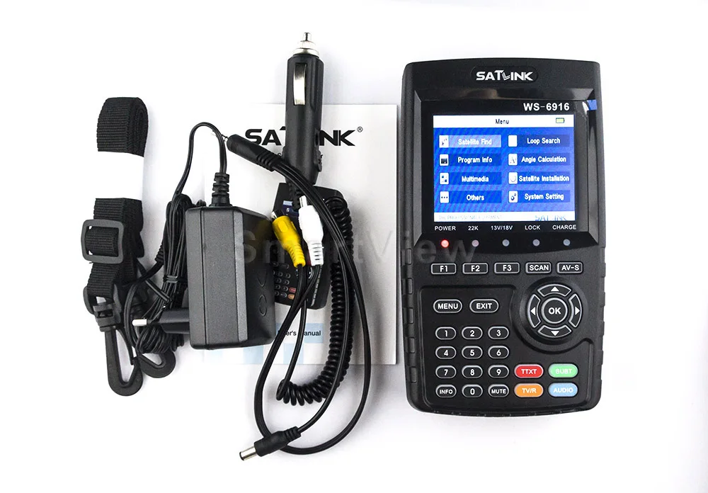 SATLINK WS-6916 DVB-S /DVB-S2 Цифровой спутниковый Finder метр WS6916 с 3 5 дюймов Высокое разрешение TFT ЖК-дисплей