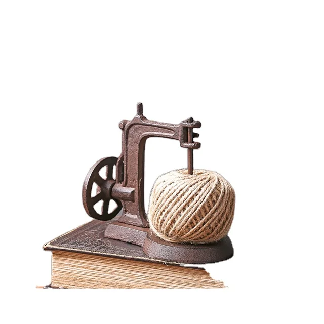 American country window display props decorative ornaments retro nostalgic sewing machine String Dispenser cast iron rope winder