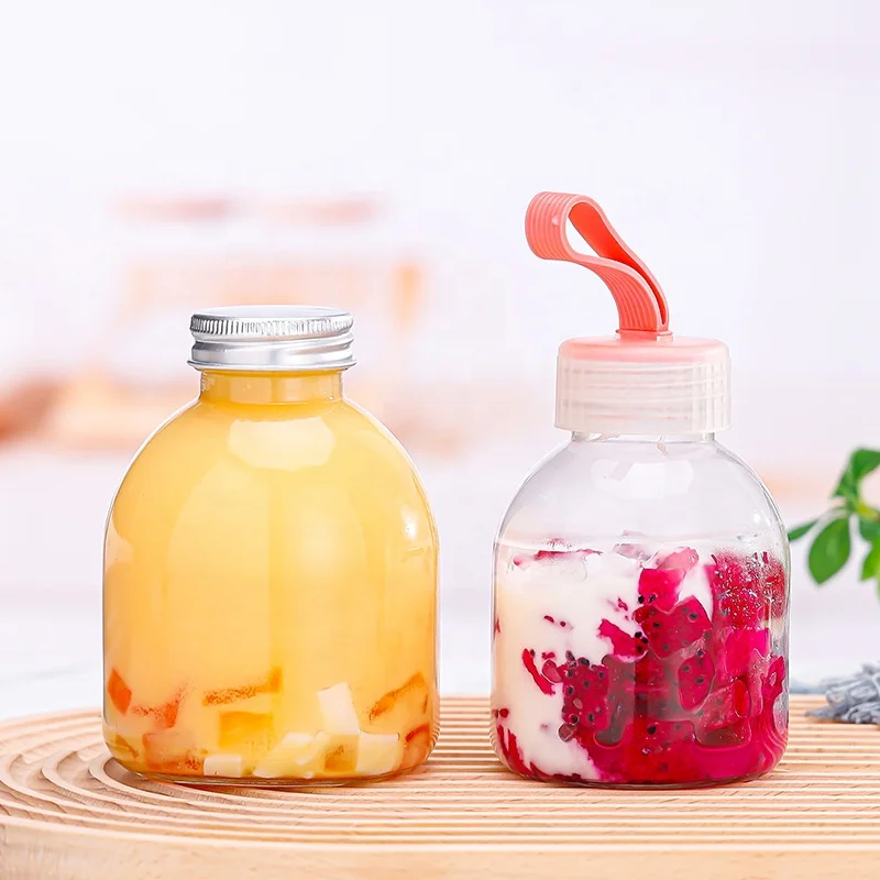 Clear 250ml 350ml 500ml juice glass bottle milk juicer drinking bottles for beverage