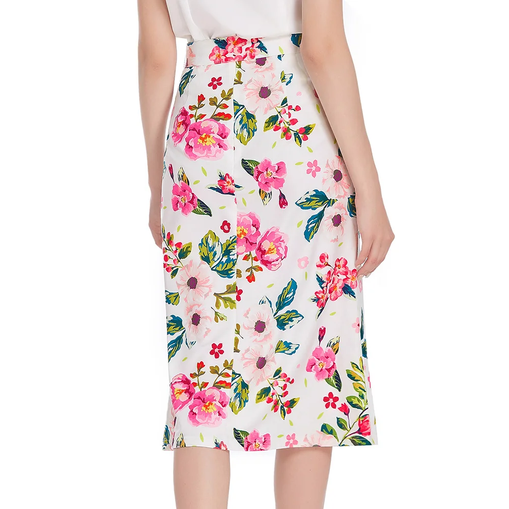 Custom Womens Mermaid Pencil Skirt Elastic Waist Belt Decorated Hips-Wrapped Vintage Retro