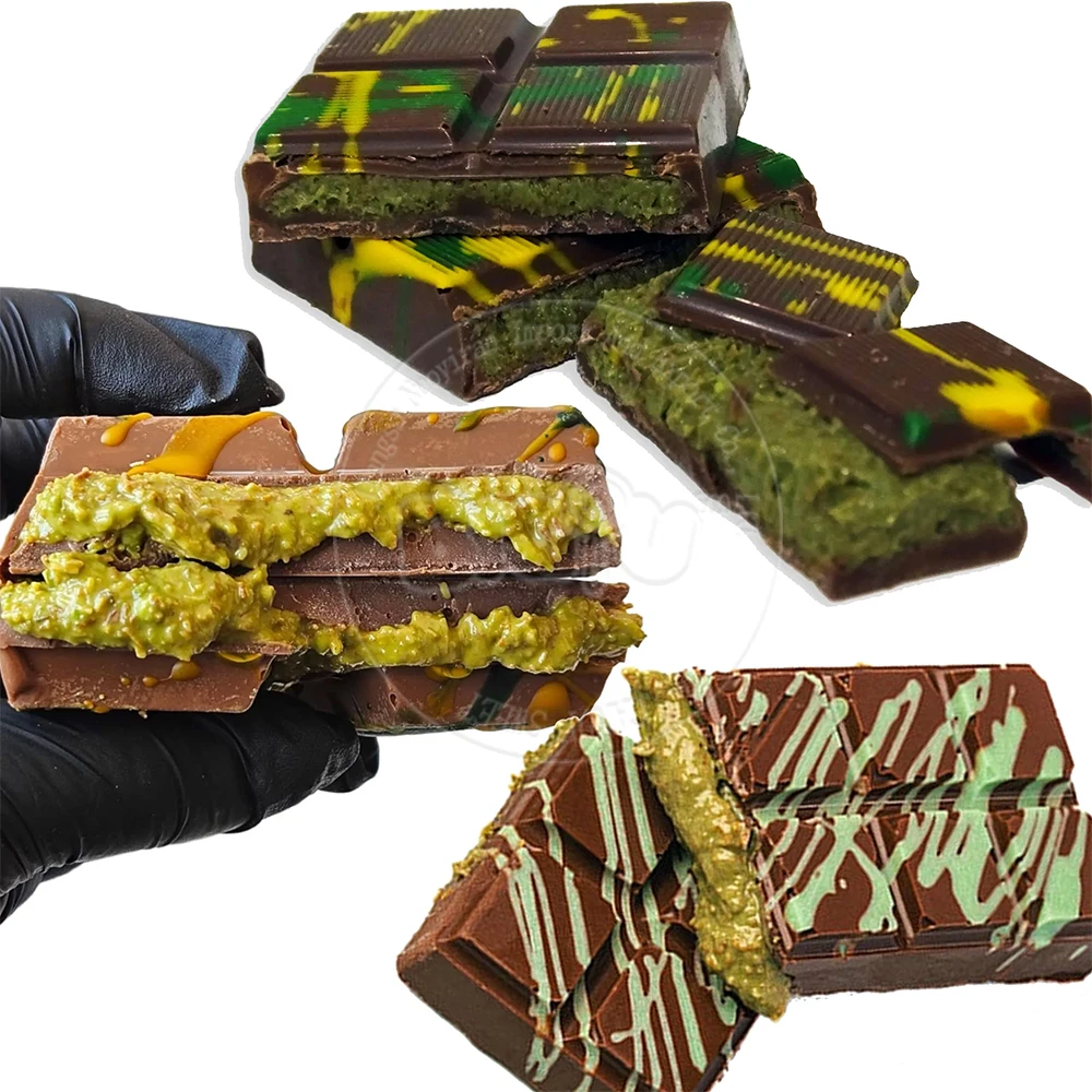 Factory direct sales high quality handmade Crisp Dubai Chocolate with Pistachios 200g