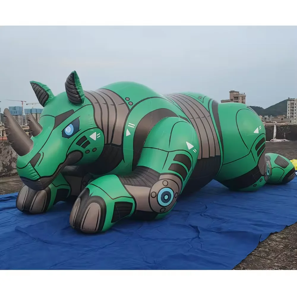 Фабрика по индивидуальному заказу новый мягкий ПВХ надувной Mecha rhino для продаж