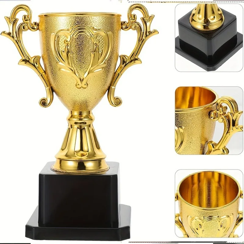 Promotional Elegant Cup With Black Base  Award For Sports, Competitions Gold Trophy