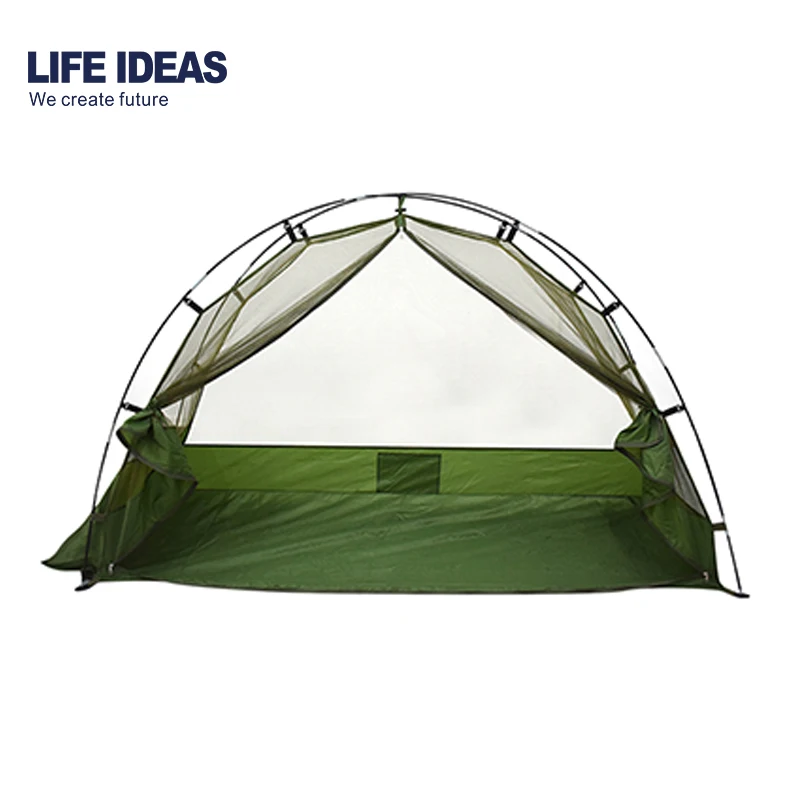 Factory Wholesale Single Foldable Portable Waterproof Anti Mosquito Zipper Outdoor Camping Net Tent