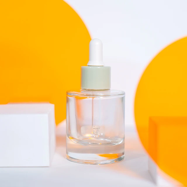 2021 transparent glass bottle heavy blow glass bottle white glass dropper bottle 15ml 30ml