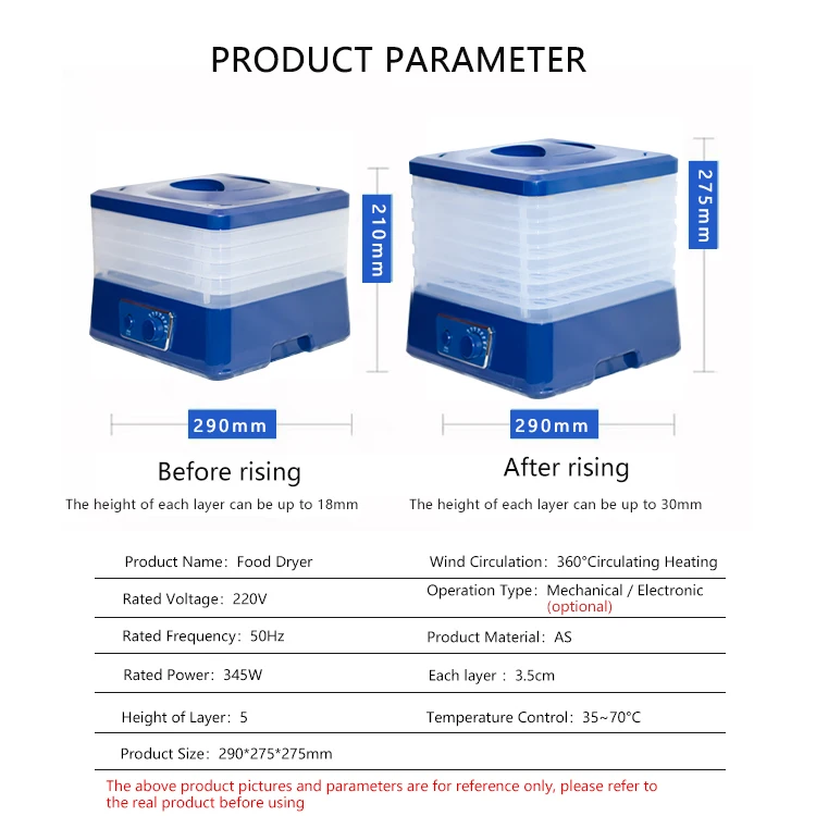 Electric Fruits Dehydrator heating element for food dehydrat Industrial Food Dehydration Machine Evegetable Dehydrator
