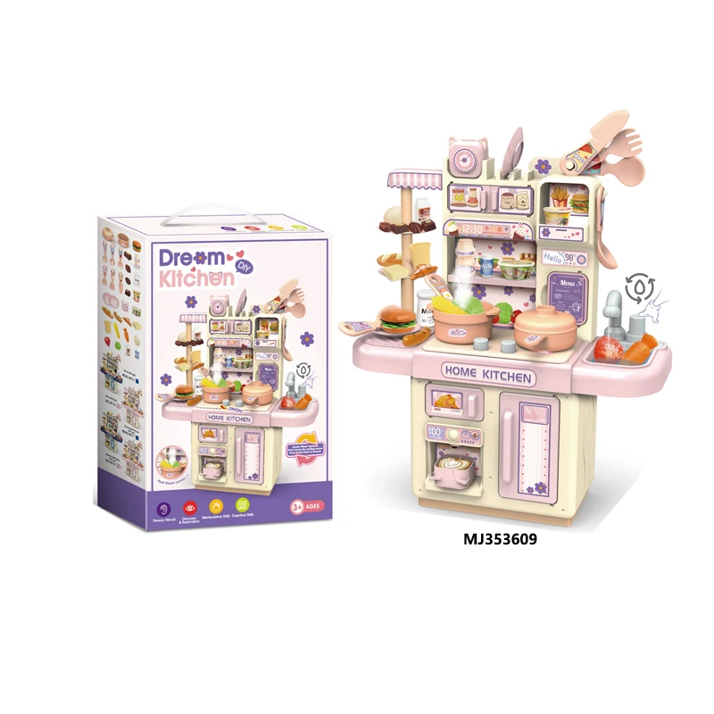 Kitchen Table With Light And Spray Kitchen Dining Table Pink Blue For Children Pretend Play Electric House Play Toy