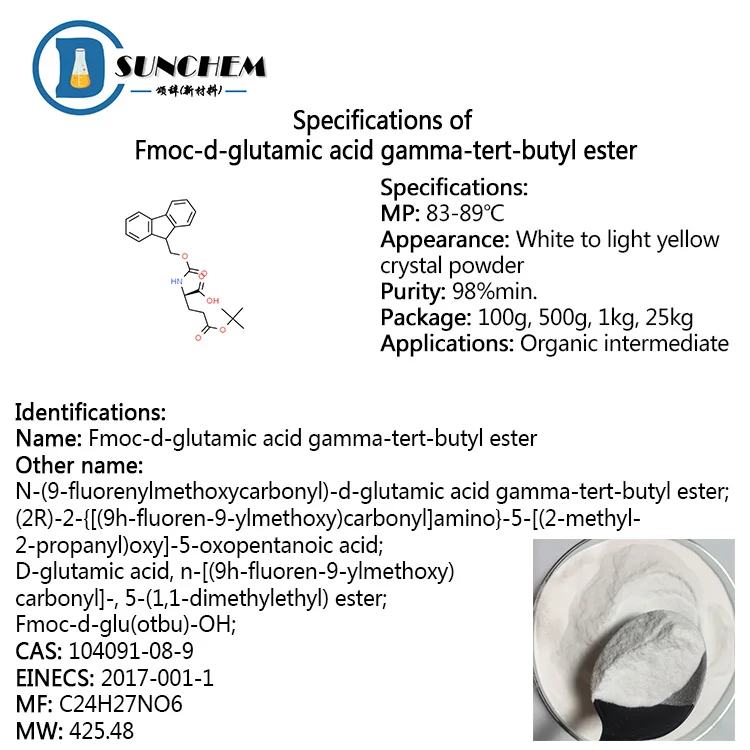 China factory Fmoc-d-glutamic acid gamma-tert-butyl ester CAS