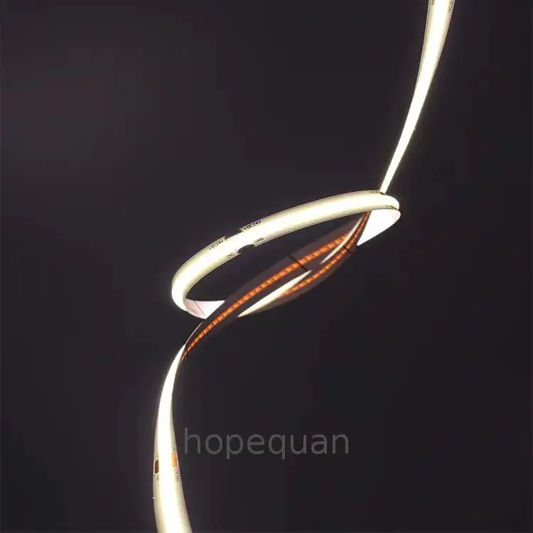 Slim Dot free Light Dc24v 12v single white Cob Led Strip Lights White Warm White 504leds/m Strip Led Cob 5mm