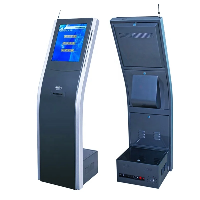 17inch LCD Touch Display Screen Ticket Dispenser Queuing Token Number Kiosk Machine Wireless Queue Call System  Machine