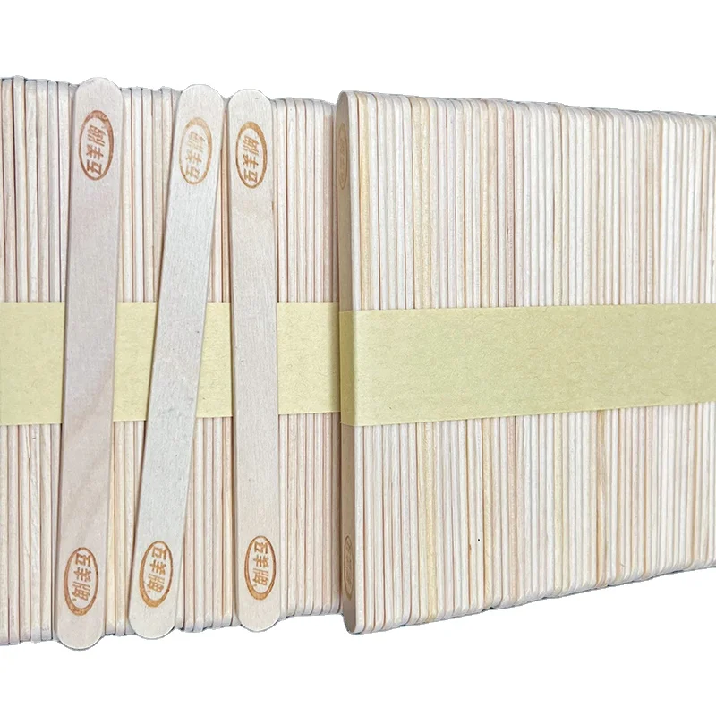 Полностью укомплектованная биоразлагаемая портативная деревянная палочка для мороженого с пользовательским логотипом