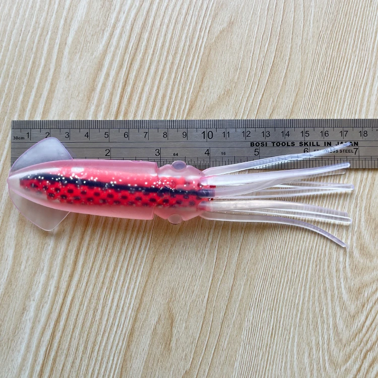 18cm 20cm Luminous Soft Squid Fishing Lures Fishing Luminous Squid Skirts Artificial Jigging Bait