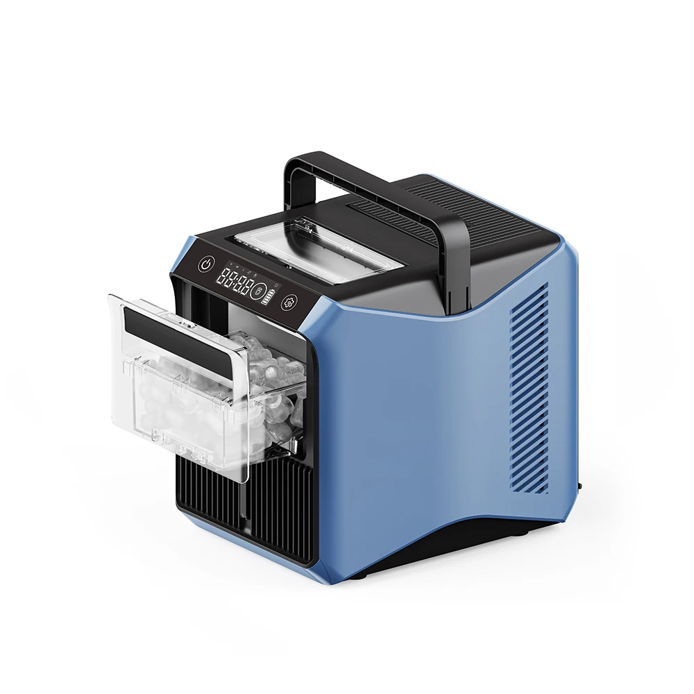 Mini Car Fridge Ice Maker Battery Powered Small Cooler Portable Refrigerator For Camping Truck Outdoor