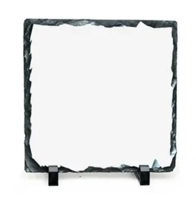 Sublimation Square Photo Slate 20x20cm Blanks Memories Photo Frame Slates with Stand